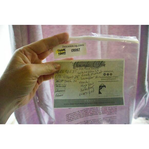 White House black market women’s lavender XL V-neck soft high low sweater - Picture 11 of 11